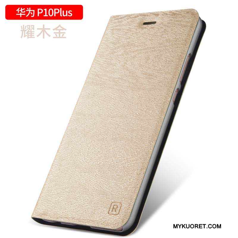 Kuori Huawei P10 Plus Nahka Murtumaton Puhelimen Kuoret, Kotelo Huawei P10 Plus Kuoret Kulta