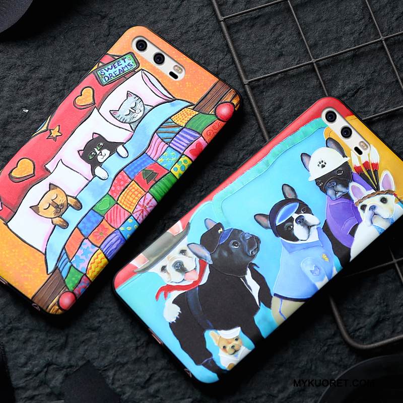 Kuori Huawei P10 Plus Pehmeä Neste Persoonallisuus Puhelimen Kuoret, Kotelo Huawei P10 Plus Monivärinen Murtumaton Koira