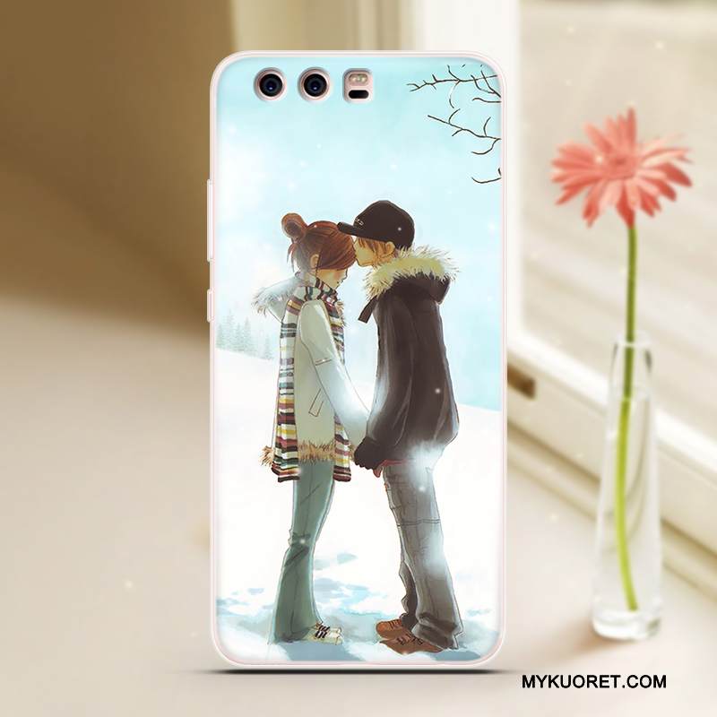 Kuori Huawei P10 Plus Sarjakuva Persoonallisuus Sininen, Kotelo Huawei P10 Plus Silikoni Puhelimen Kuoret Viileä