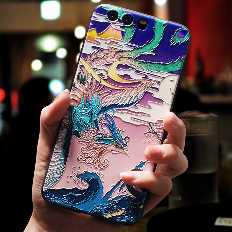 Kuori Huawei P10 Plus Silikoni Persoonallisuus Kiinalainen Tyyli, Kotelo Huawei P10 Plus Luova Murtumaton Puhelimen Kuoret