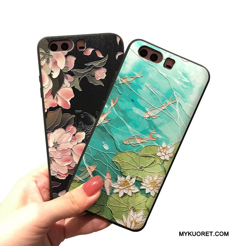 Kuori Huawei P10 Plus Silikoni Puhelimen Kuoret Trendi, Kotelo Huawei P10 Plus Vihreä Tuuli