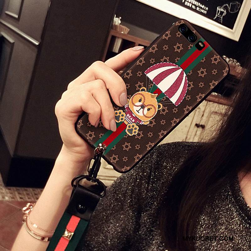 Kuori Huawei P10 Plus Suojaus Super Söpö Puhelimen Kuoret, Kotelo Huawei P10 Plus Laukut Bear Ripustettavat Koristeet