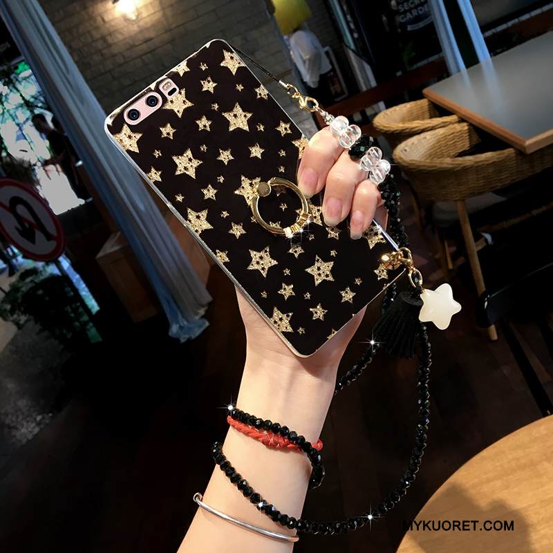 Kuori Huawei P10 Plus Tuki Murtumaton Puhelimen Kuoret, Kotelo Huawei P10 Plus Silikoni Ripustettavat Koristeet Rengas