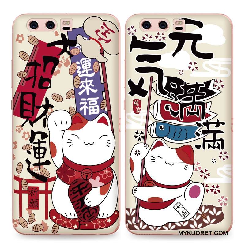 Kuori Huawei P10 Silikoni Taide Puhelimen Kuoret, Kotelo Huawei P10 Pehmeä Neste Ripustettavat Koristeet Kiinalainen Tyyli