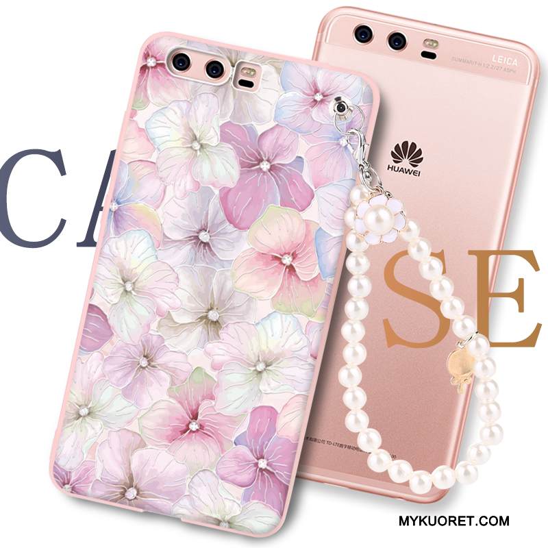 Kuori Huawei P10 Suojaus Murtumaton Ripustettavat Koristeet, Kotelo Huawei P10 Sarjakuva Puhelimen Kuoret Jauhe