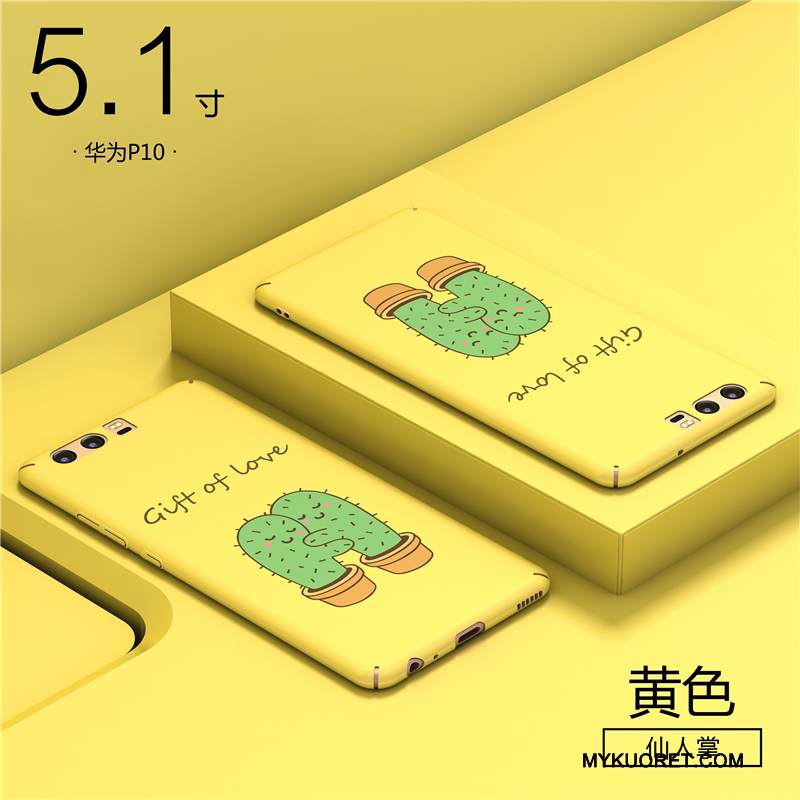 Kuori Huawei P10 Suojaus Persoonallisuus Trendi, Kotelo Huawei P10 Laukut Pesty Suede Keltainen