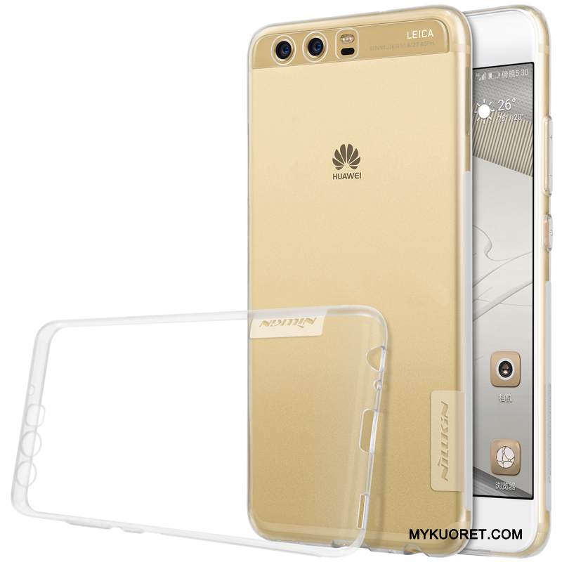 Kuori Huawei P10 Suojaus Puhelimen Kuoret Kulta, Kotelo Huawei P10 Silikoni Läpinäkyvä