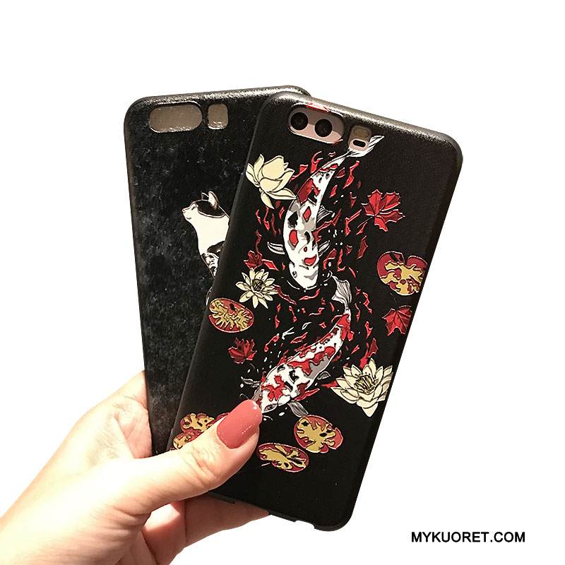 Kuori Huawei P10 Tuki Kissa Tuuli, Kotelo Huawei P10 Pehmeä Neste Pesty Suede Puhelimen Kuoret