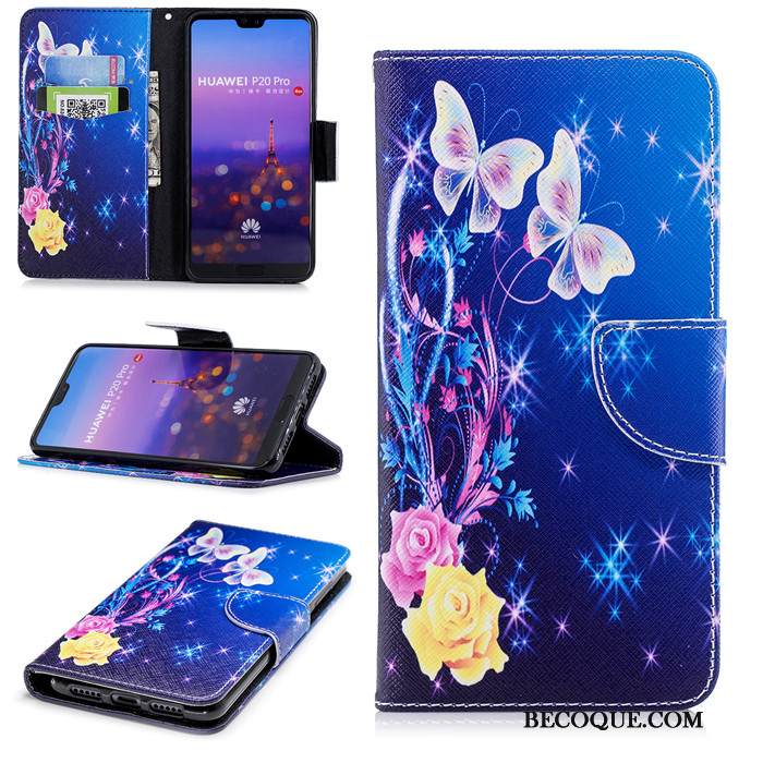 Kuori Huawei P20 Laukut Puhelimen Kuoret Murtumaton, Kotelo Huawei P20 Luova Sininen