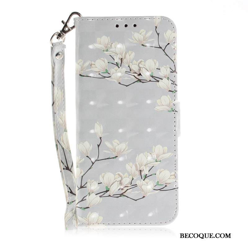 Kuori Huawei P20 Maalaus Puhelimen Kuoret Murtumaton, Kotelo Huawei P20 Nahka Harmaa Kirsikka