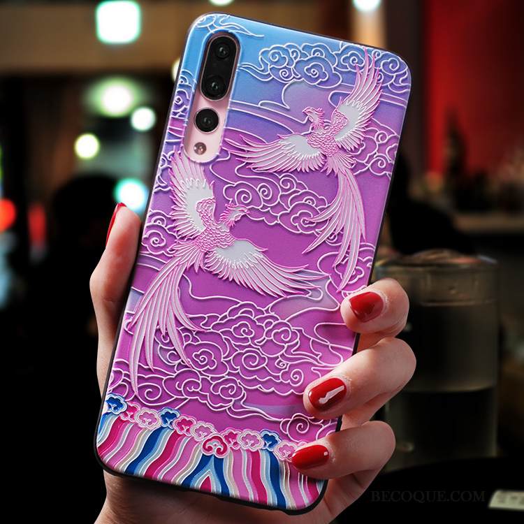 Kuori Huawei P20 Pro Laukut Ultra Persoonallisuus, Kotelo Huawei P20 Pro Pehmeä Neste Puhelimen Kuoret Violetti