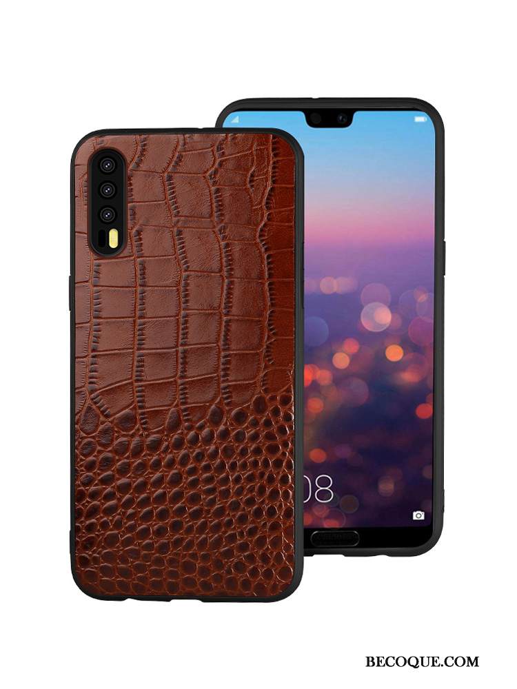 Kuori Huawei P20 Pro Nahka Liiketoiminta Tide-brändi, Kotelo Huawei P20 Pro Luova Karkaisu Puhelimen Kuoret