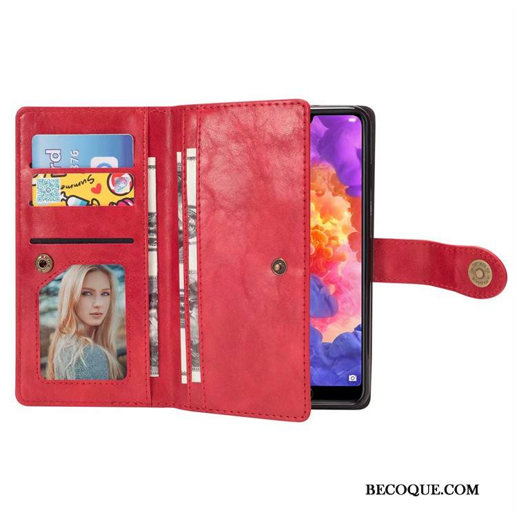 Kuori Huawei P20 Suojaus Punainen Ripustettavat Koristeet, Kotelo Huawei P20 Laukut Puhelimen Kuoret