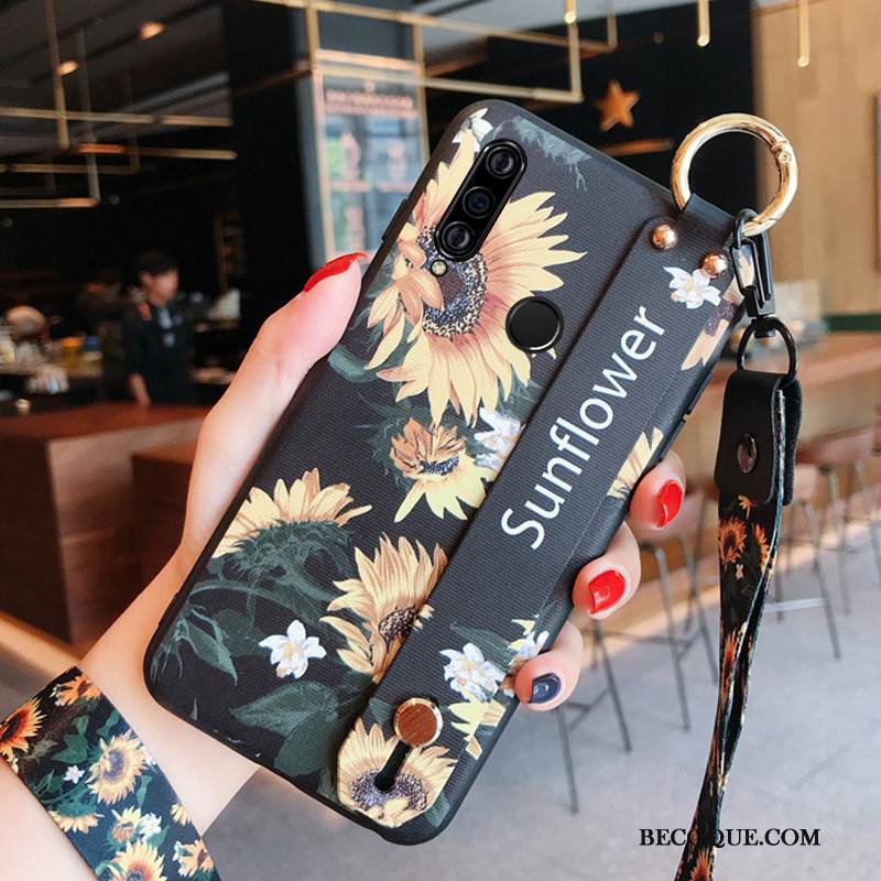 Kuori Huawei P30 Lite Pehmeä Neste Ripustettavat Koristeet Musta, Kotelo Huawei P30 Lite Tuki Trendi