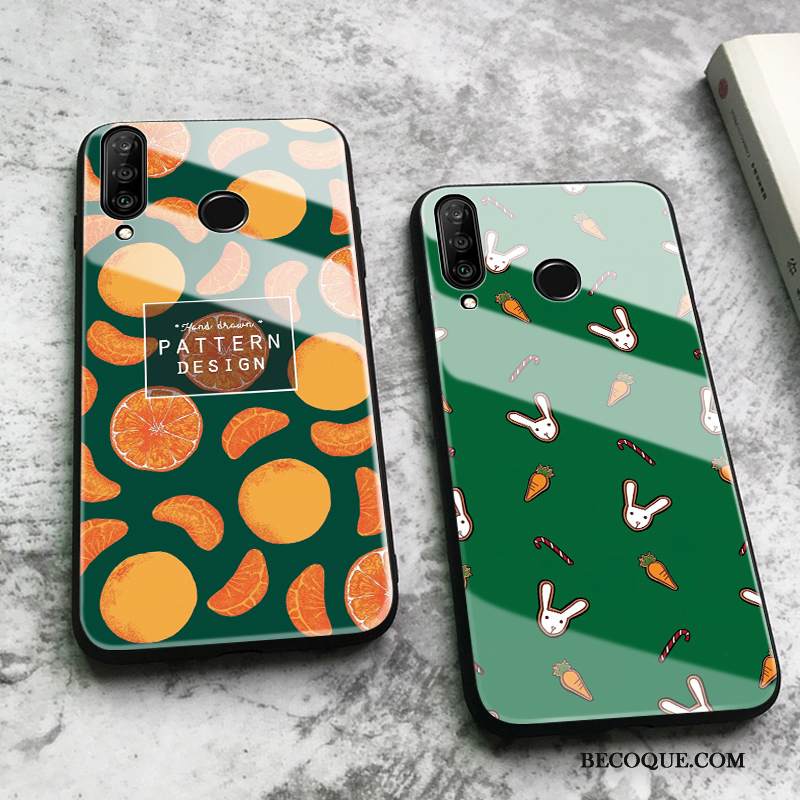 Kuori Huawei P30 Lite Silikoni Lasi Pesty Suede, Kotelo Huawei P30 Lite Suojaus Murtumaton Muokata