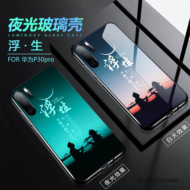 Kuori Huawei P30 Pro Laukut Persoonallisuus Sininen, Kotelo Huawei P30 Pro Pehmeä Neste Kirkas Pesty Suede