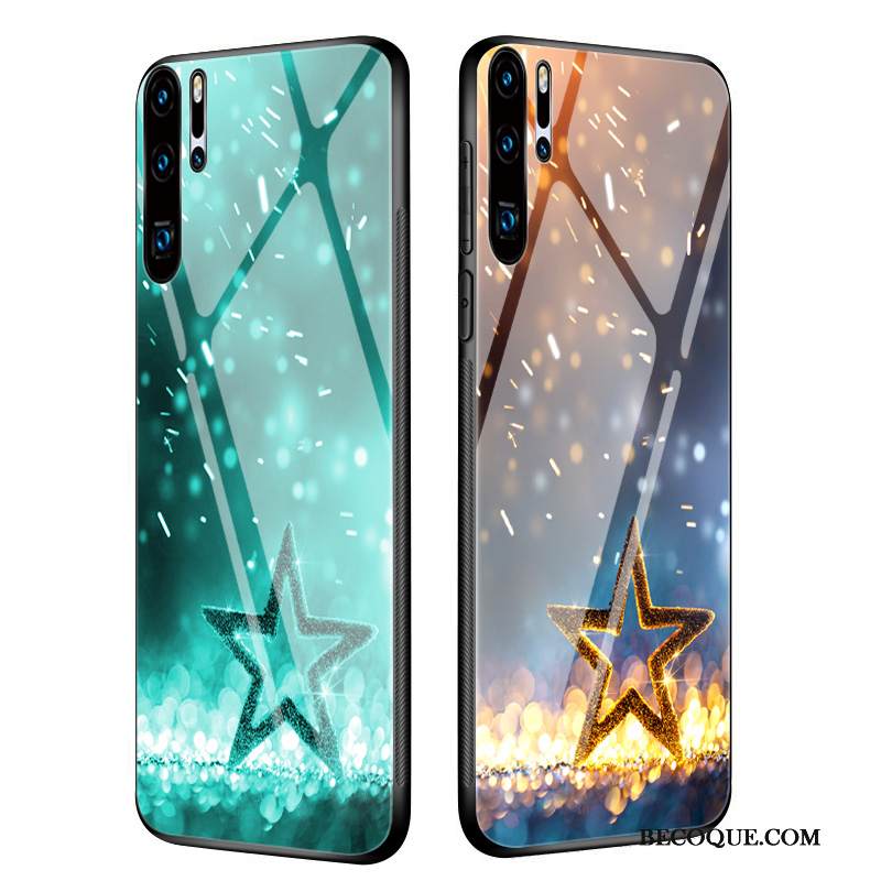 Kuori Huawei P30 Pro Silikoni Net Red Lasi, Kotelo Huawei P30 Pro Laukut Ultra Ylellisyys
