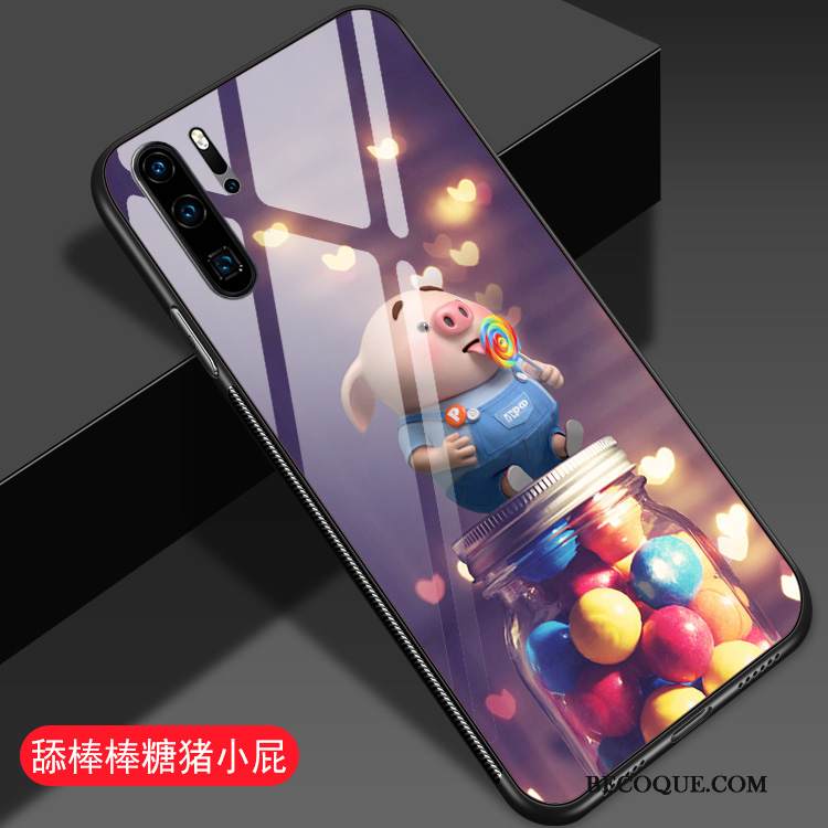 Kuori Huawei P30 Pro Suojaus Ihana Puhelimen Kuoret, Kotelo Huawei P30 Pro Sarjakuva Persoonallisuus Violetti