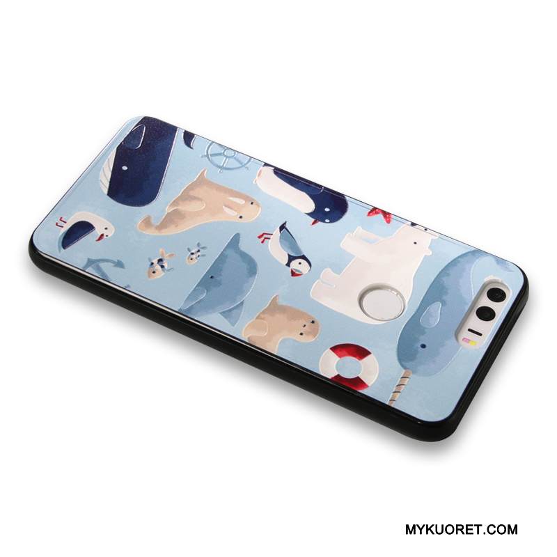 Kuori Huawei P8 Lite 2017 Sarjakuva Puhelimen Kuoret Murtumaton, Kotelo Huawei P8 Lite 2017 Suojaus Sininen Nuoret