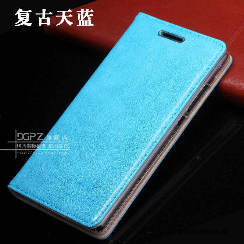 Kuori Huawei P8 Nahka Korkea Puhelimen Kuoret, Kotelo Huawei P8 Suojaus Sininen
