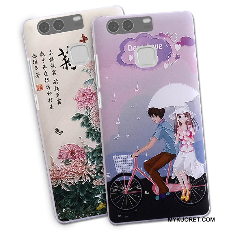 Kuori Huawei P9 Kohokuviointi Puhelimen Kuoret Kova, Kotelo Huawei P9 Suojaus Violetti