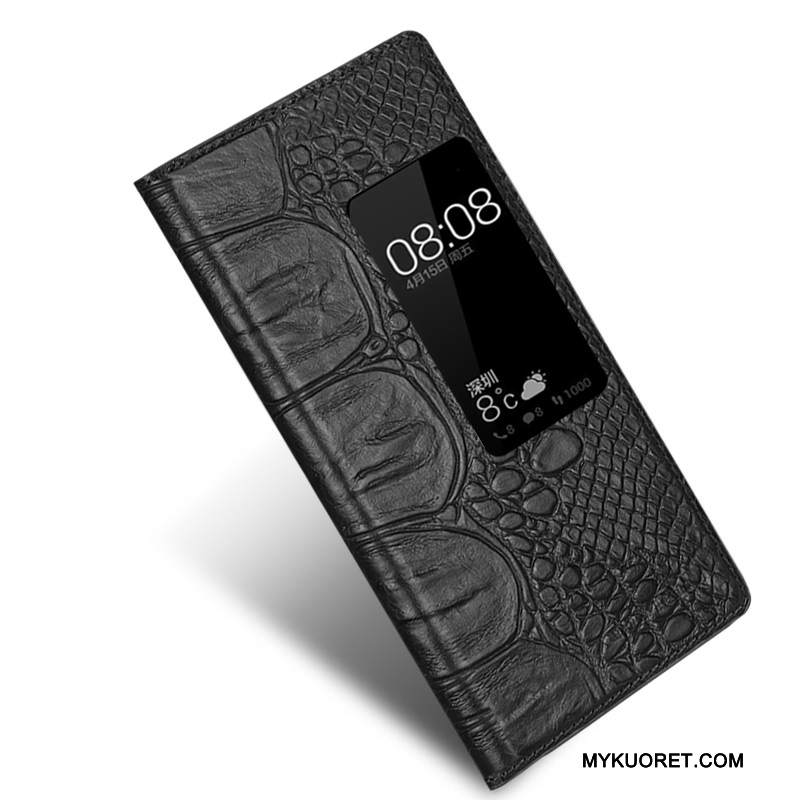Kuori Huawei P9 Kuoret Liiketoiminta Musta, Kotelo Huawei P9 Nahka Puhelimen Kuoret Horrostila