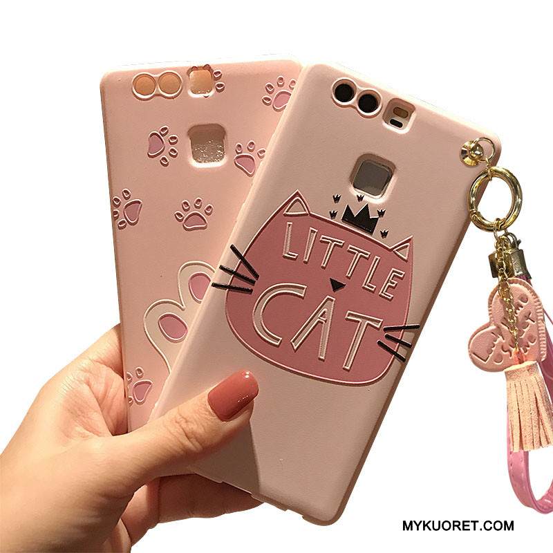 Kuori Huawei P9 Laukut Jauhe Ripustettavat Koristeet, Kotelo Huawei P9 Kohokuviointi Puhelimen Kuoret Rakkaus