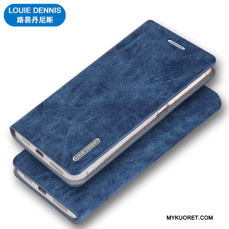 Kuori Huawei P9 Lite Nahka Tummansininen Nuoret, Kotelo Huawei P9 Lite Suojaus Takakansi Murtumaton