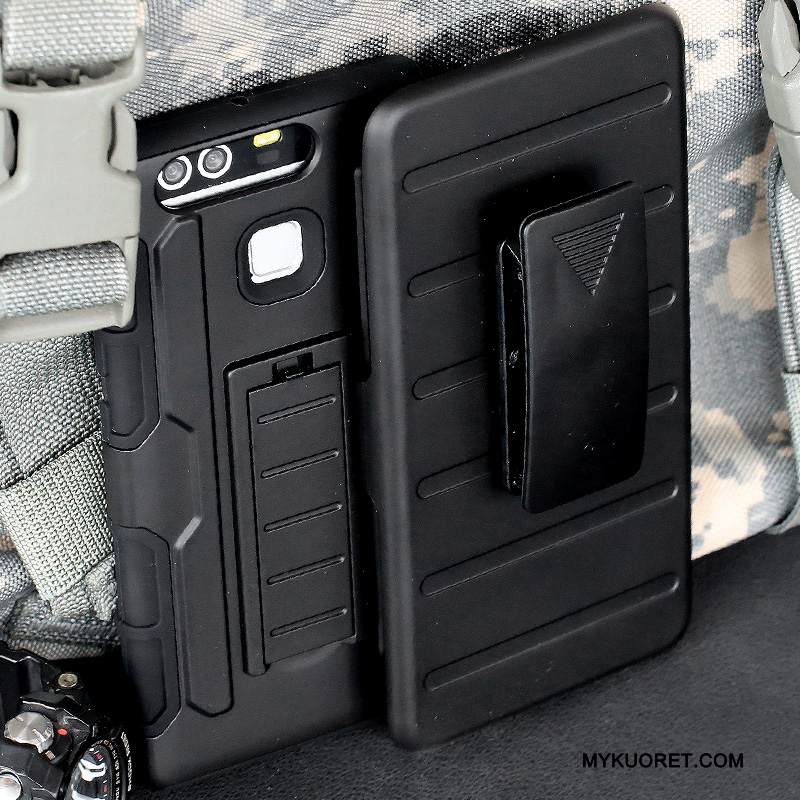 Kuori Huawei P9 Lite Silikoni Bear Ulko-, Kotelo Huawei P9 Lite Murtumaton Musta