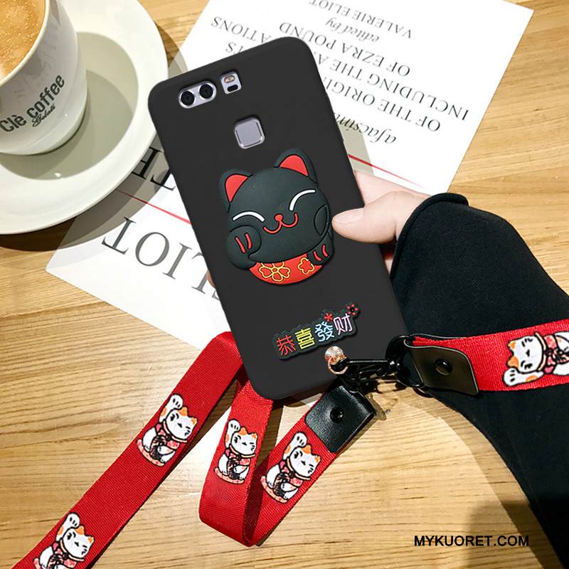 Kuori Huawei P9 Plus Laukut Murtumaton Kissa, Kotelo Huawei P9 Plus Silikoni Puhelimen Kuoret Musta