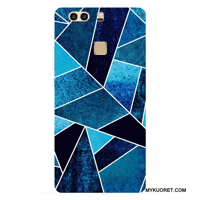 Kuori Huawei P9 Plus Laukut Pesty Suede Kova, Kotelo Huawei P9 Plus Suojaus Sininen Puhelimen Kuoret