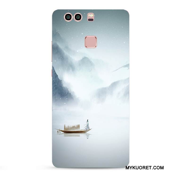 Kuori Huawei P9 Plus Laukut Puhelimen Kuoret Ink Maalaus, Kotelo Huawei P9 Plus Suojaus Kiinalainen Tyyli Tuuli