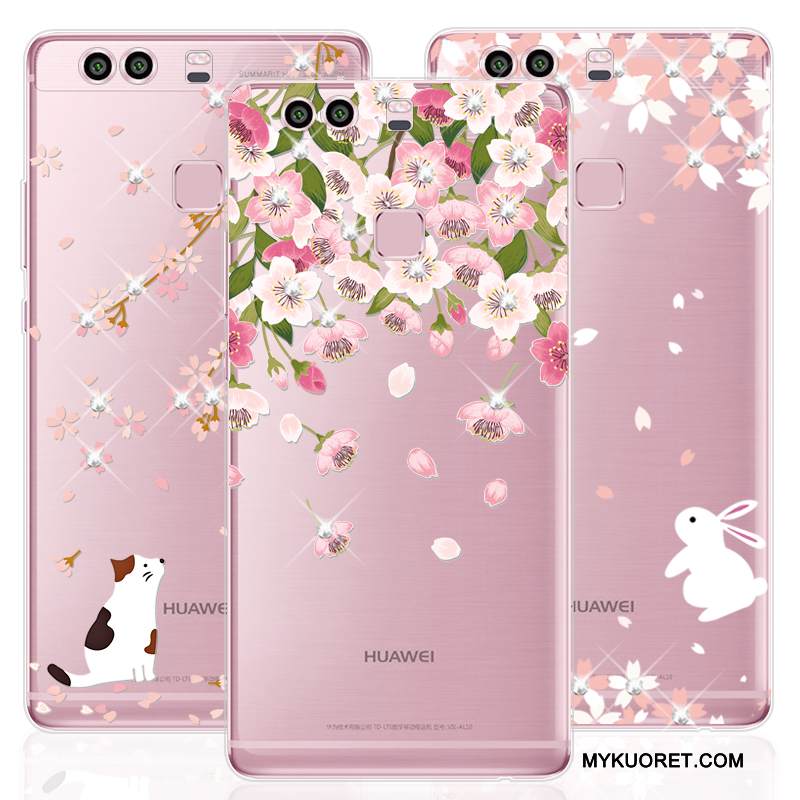 Kuori Huawei P9 Plus Laukut Puhelimen Kuoret Läpinäkyvä, Kotelo Huawei P9 Plus Pehmeä Neste Jauhe Trendi