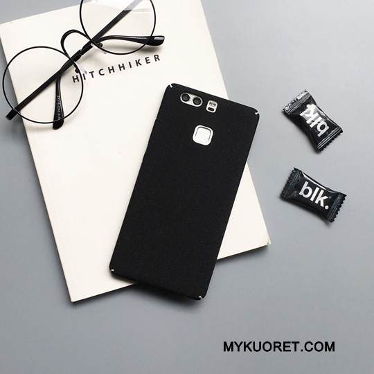 Kuori Huawei P9 Plus Luova Persoonallisuus Puhelimen Kuoret, Kotelo Huawei P9 Plus Suojaus Musta Pesty Suede