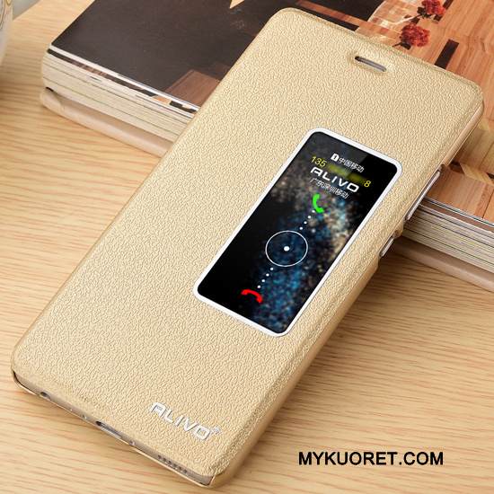 Kuori Huawei P9 Plus Nahka Murtumaton Kulta, Kotelo Huawei P9 Plus Kuoret Puhelimen Kuoret