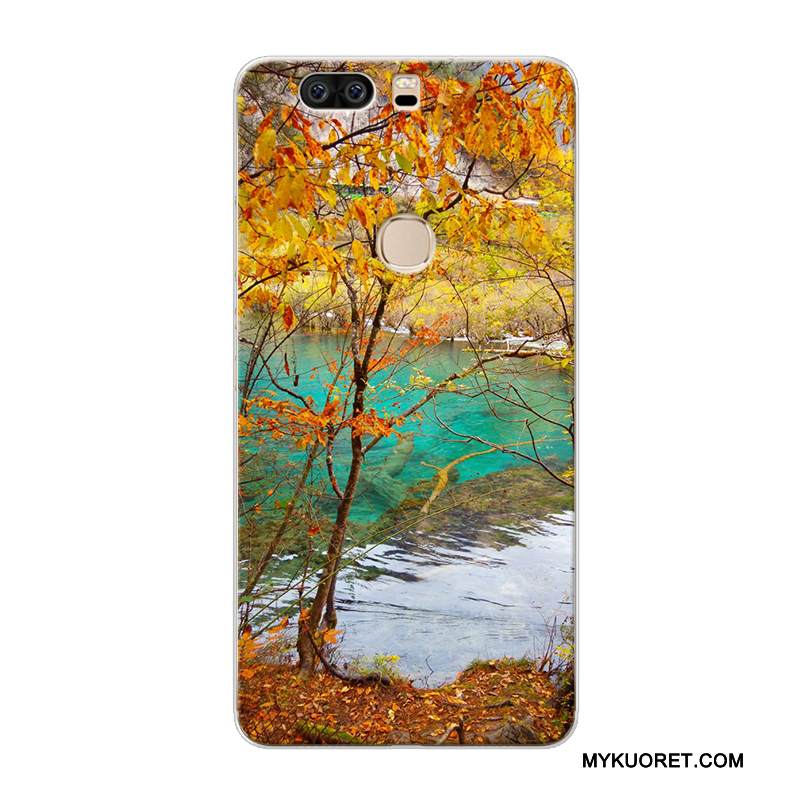 Kuori Huawei P9 Plus Pehmeä Neste Maisema Keltainen, Kotelo Huawei P9 Plus Luova Murtumaton Puhelimen Kuoret