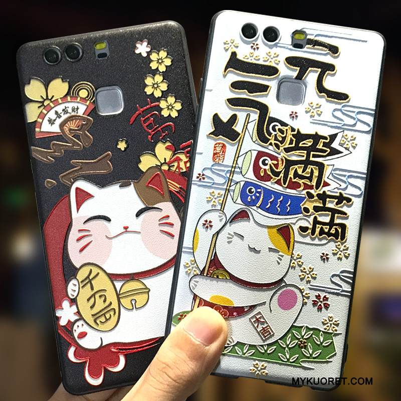 Kuori Huawei P9 Plus Sarjakuva Ripustettavat Koristeet Trendi, Kotelo Huawei P9 Plus Pehmeä Neste Pesty Suede Puhelimen Kuoret