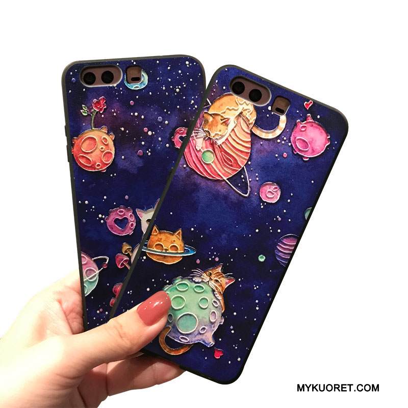 Kuori Huawei P9 Plus Sarjakuva Violetti Ripustettavat Koristeet, Kotelo Huawei P9 Plus Silikoni Trendi Puhelimen Kuoret