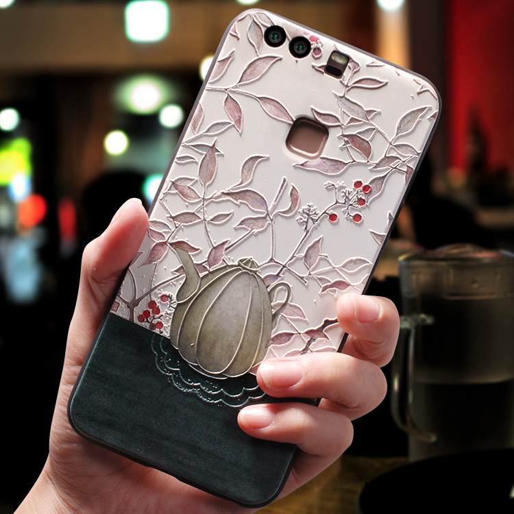 Kuori Huawei P9 Plus Suojaus Ripustettavat Koristeet Murtumaton, Kotelo Huawei P9 Plus Silikoni Jauhe Kiinalainen Tyyli