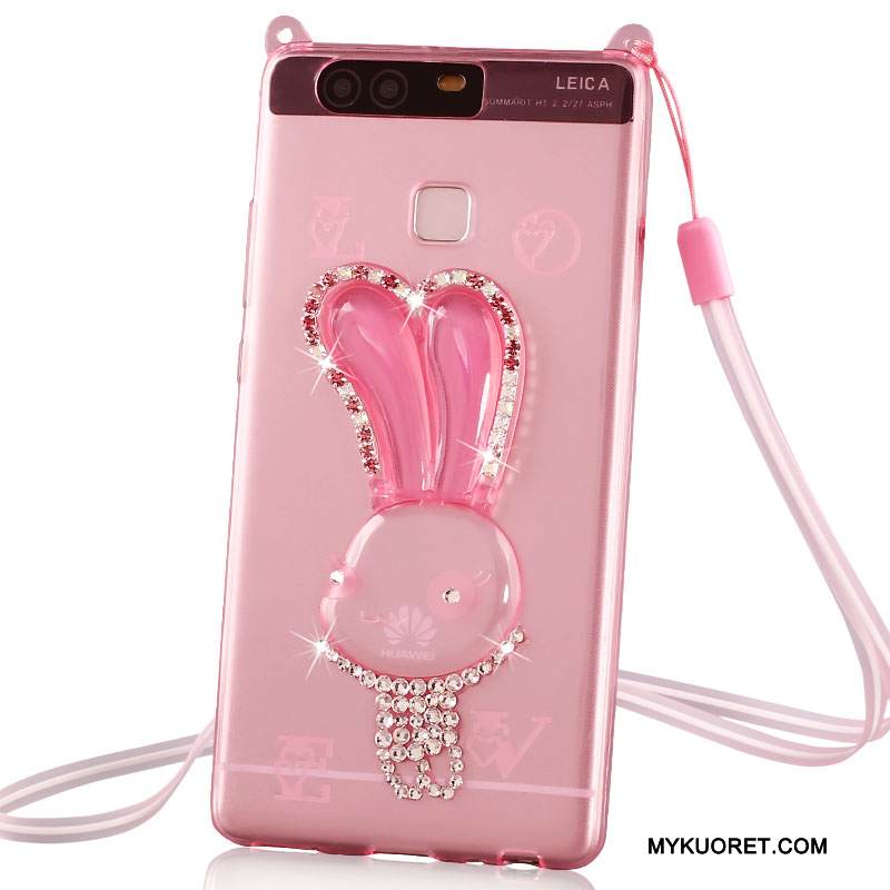 Kuori Huawei P9 Plus Suojaus Ultra Ohut, Kotelo Huawei P9 Plus Strassi Jauhe Ripustettavat Koristeet