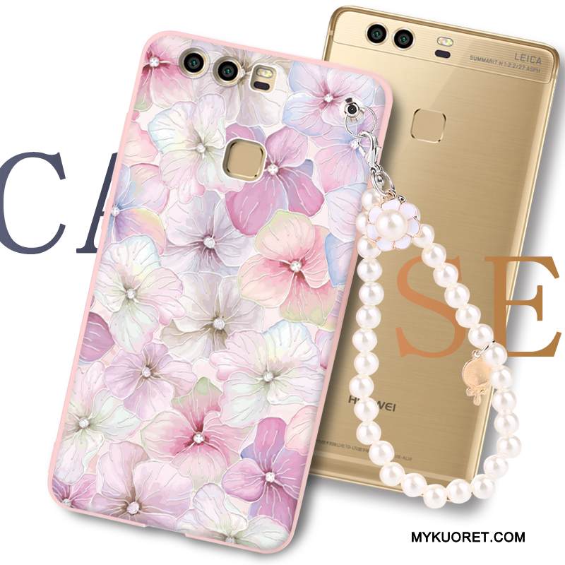 Kuori Huawei P9 Suojaus Jauhe Ripustettavat Koristeet, Kotelo Huawei P9 Sarjakuva Murtumaton Puhelimen Kuoret
