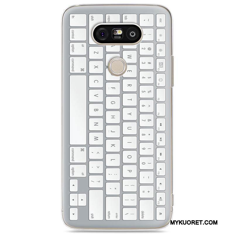 Kuori Lg G5 Maalaus Valkoinen Kova, Kotelo Lg G5 Suojaus Puhelimen Kuoret Murtumaton