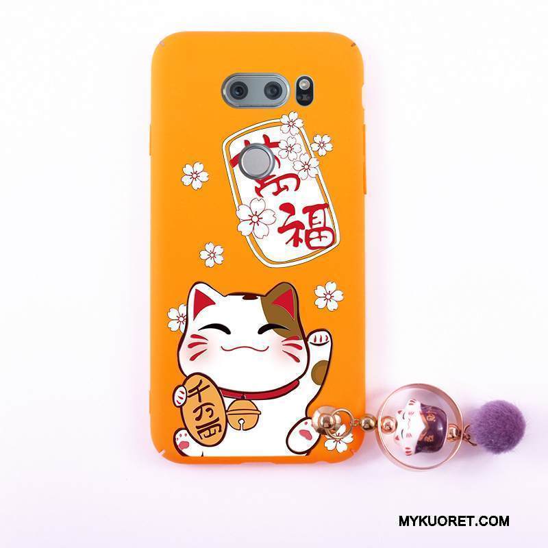 Kuori Lg V30 Laukut Murtumaton Kissa, Kotelo Lg V30 Pesty Suede Kova