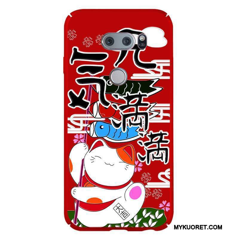 Kuori Lg V30 Luova Puhelimen Kuoret Punainen, Kotelo Lg V30 Suojaus Kova Persoonallisuus