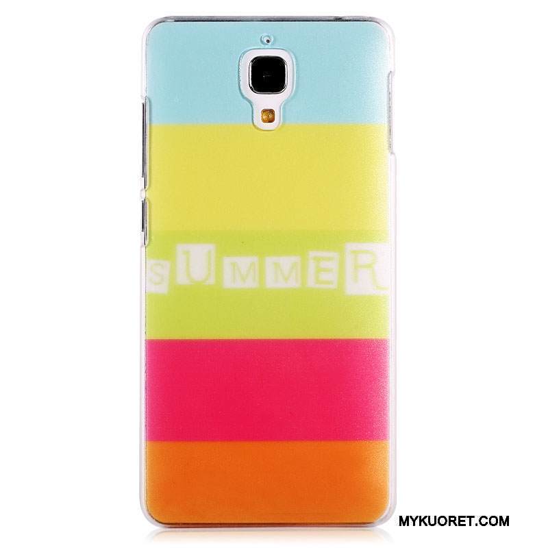 Kuori Mi 4 Maalaus Trendi Pesty Suede, Kotelo Mi 4 Monivärinen Pieni Ohut