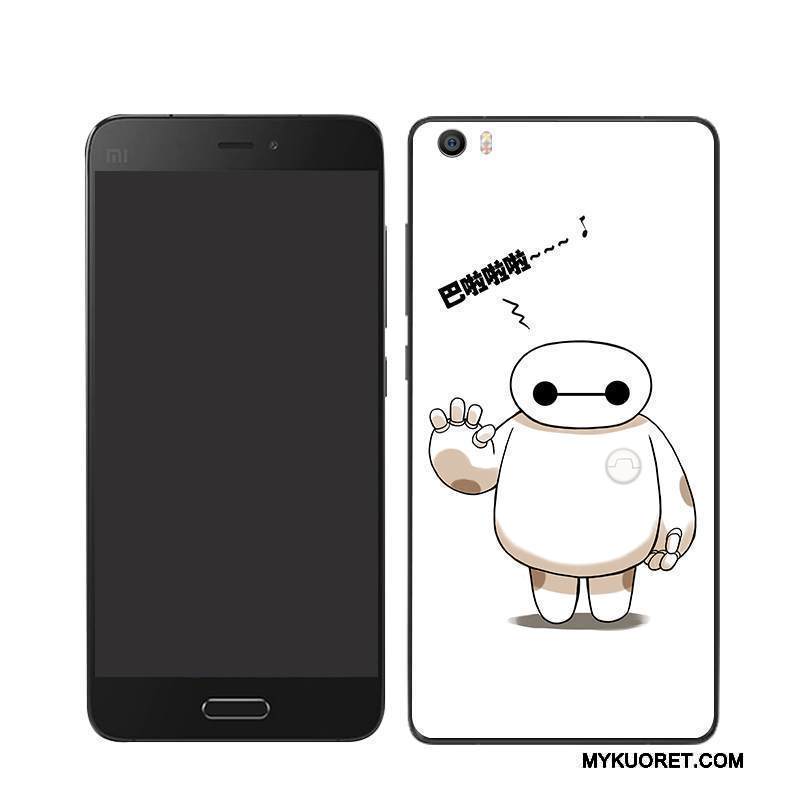 Kuori Mi 5 Maalaus Takakansi Valkoinen, Kotelo Mi 5 Kohokuviointi Pieni Puhelimen Kuoret