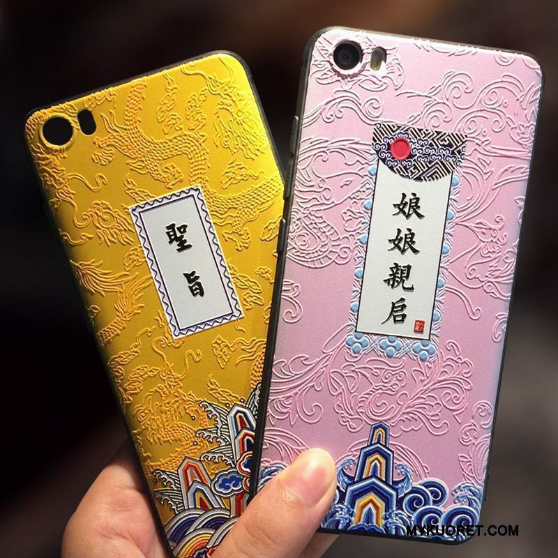 Kuori Mi 5x Kohokuviointi Murtumaton Puhelimen Kuoret, Kotelo Mi 5x Pehmeä Neste Trendi Keltainen