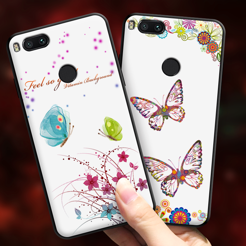 Kuori Mi 5x Monivärinen Pieni Susi, Kotelo Mi 5x Pehmeä Neste Malli Perhonen