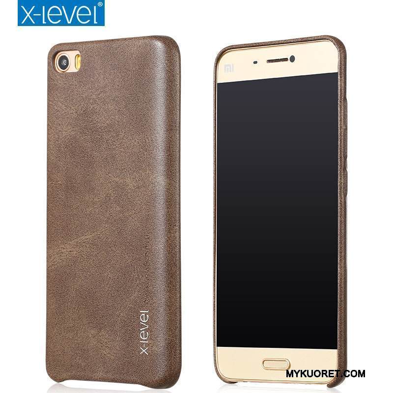 Kuori Mi 5x Nahka Uusi Puhelimen Kuoret, Kotelo Mi 5x Suojaus Murtumaton Takakansi
