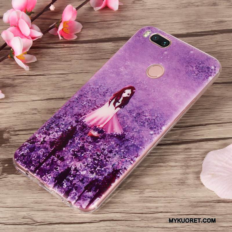 Kuori Mi 5x Pehmeä Neste Murtumaton Pesty Suede, Kotelo Mi 5x Laukut Trendi Violetti